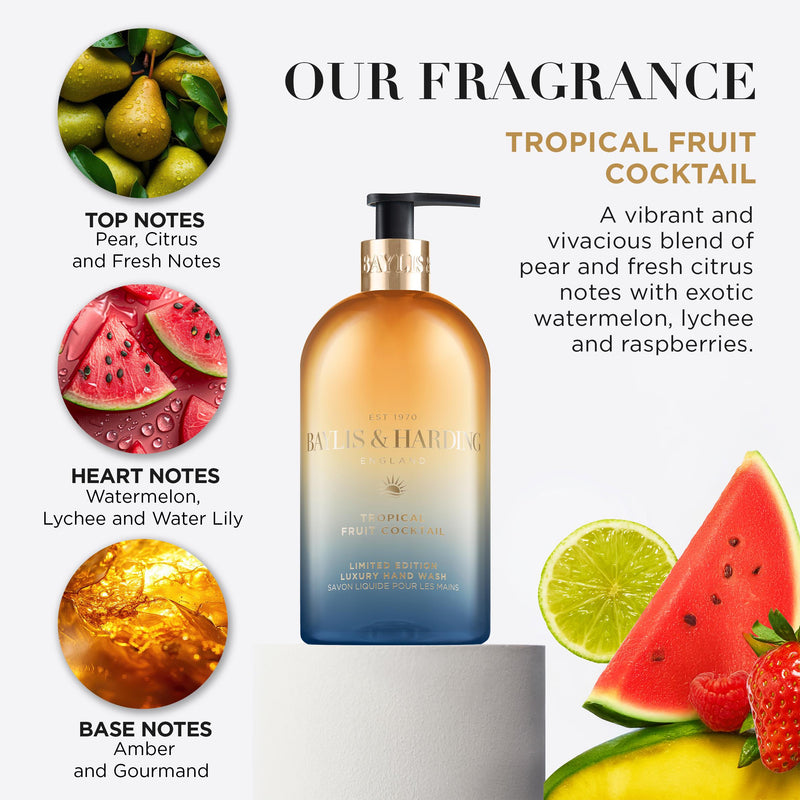 Baylis & Harding hand wash Tropical Fruit Cocktail 500ml, UK version