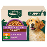 Sainsburys Winalot Meaty Chunks Puppy Mixed in Gravy Wet Dog Food 12x100g- Buy online at McGrocer