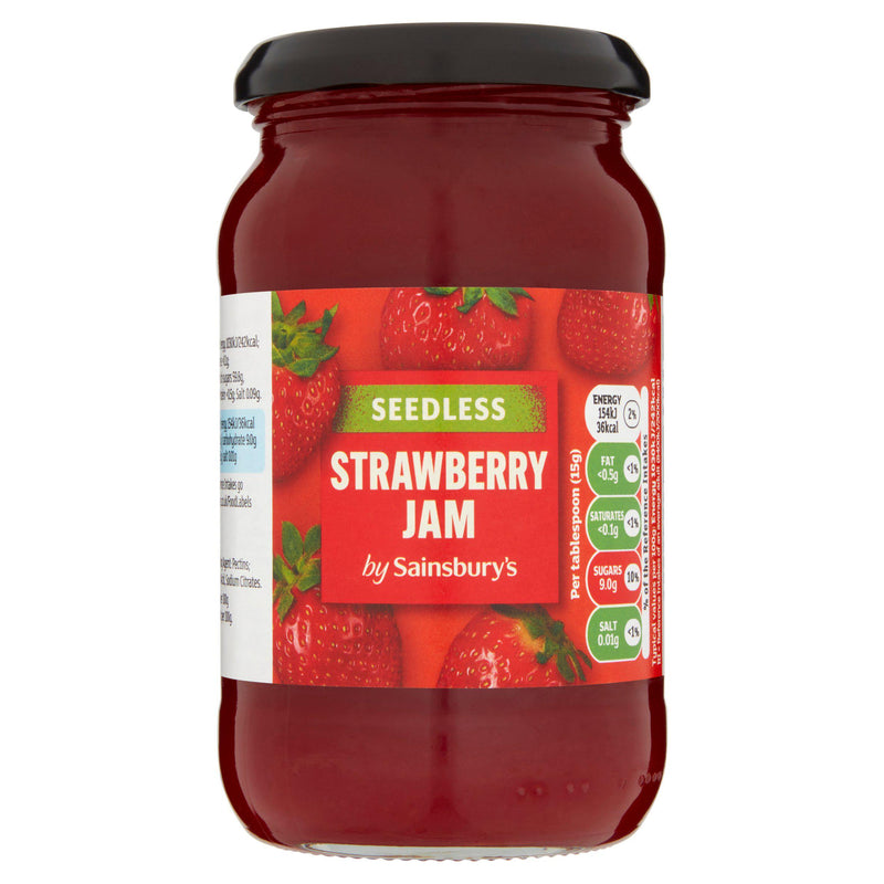 Sainsbury's Seedless Strawberry Jam 454g (British brand)