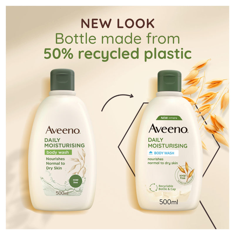 Aveeno Body Wash Dry Sensitive Skin 500ml, imported from the UK