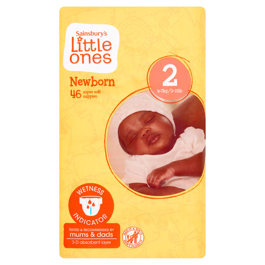 Sainsbury's Little Ones Size 2 Newborn 46 Nappies GOODS Sainsburys   