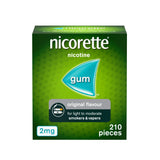 Nicorette gum original flavour 2mg 210 pieces, imported from the UK
