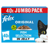 Sainsburys Felix Original Fish Selection in Jelly Wet Cat Food 40 x 85g- Buy online at McGrocer