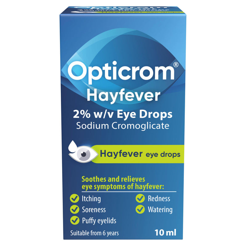 Opticrom eye drops 2% 10ml, imported from the UK