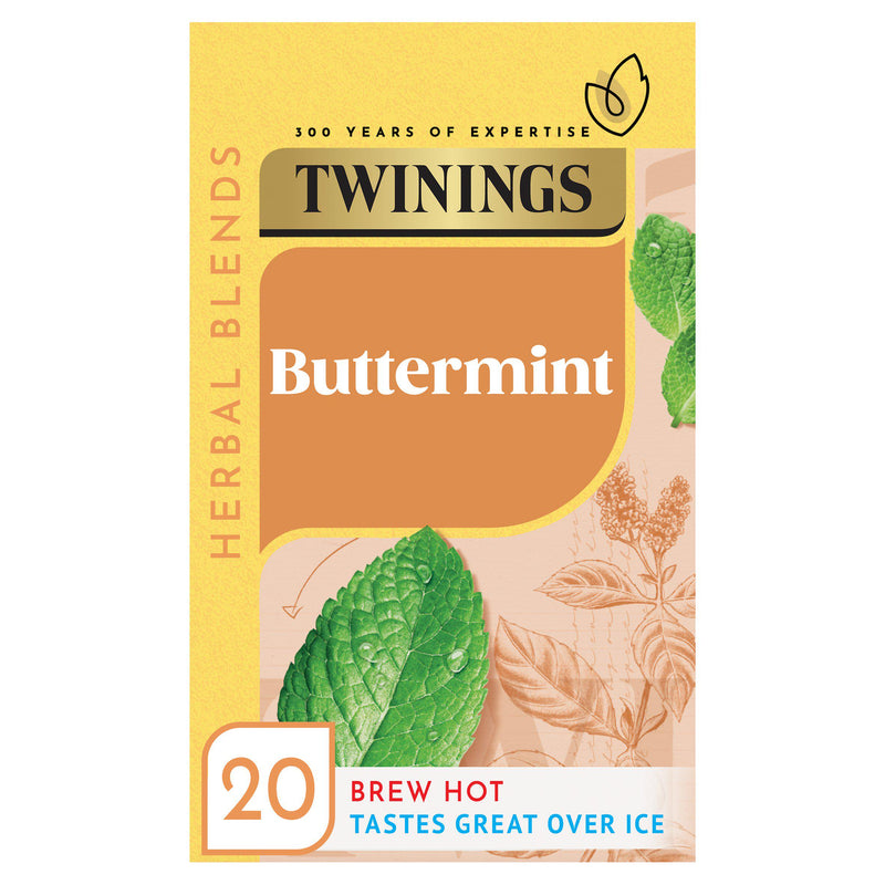 Twinings Buttermint herbal tea bags 20 Count, imported from the UK