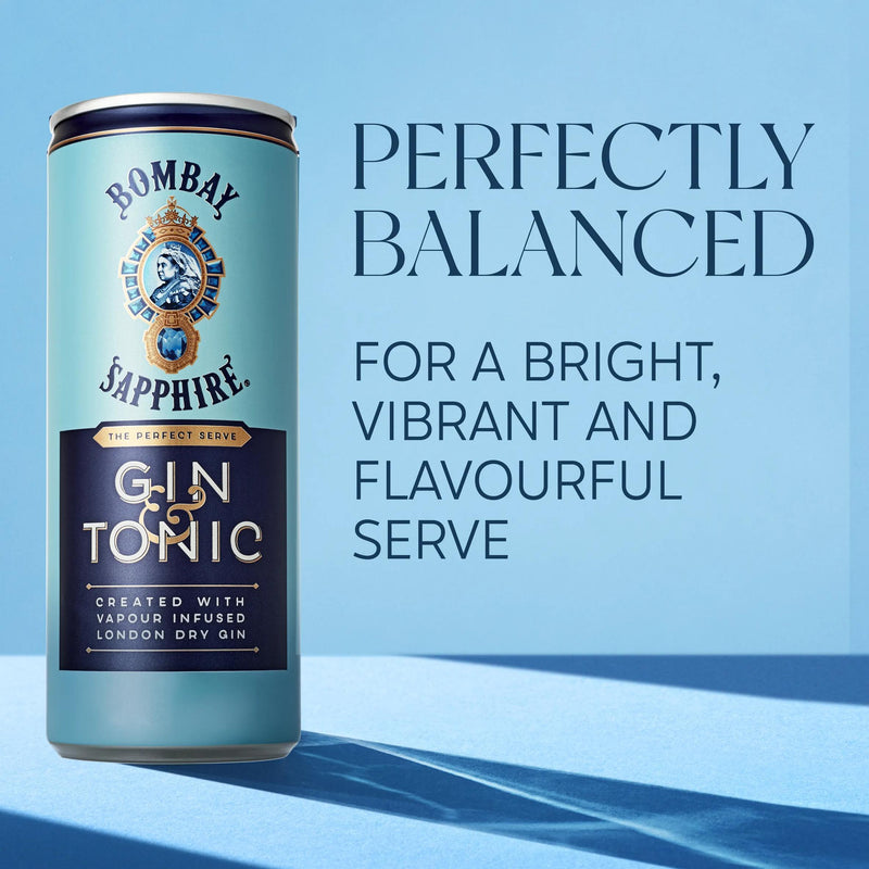 Bombay Sapphire Gin & Tonic premix cocktail 25cl (British brand)