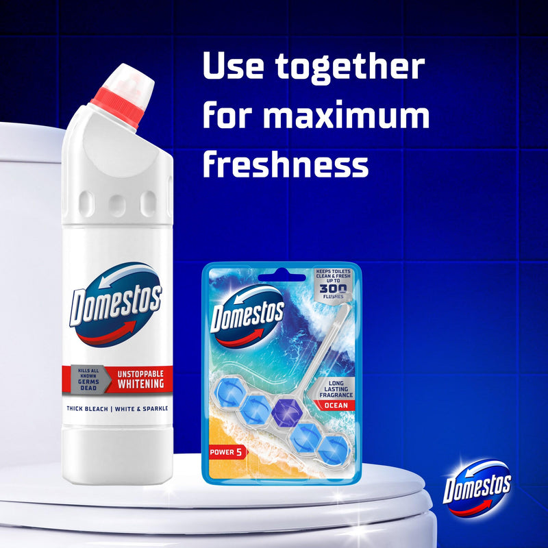 Domestos White & Sparkle thick bleach 750ml (British brand)