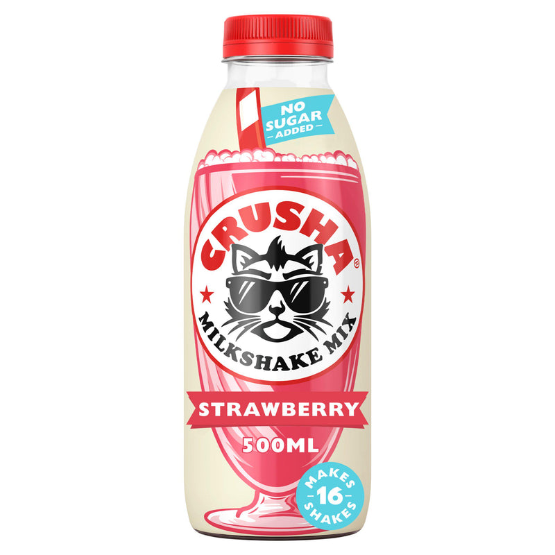Crusha strawberry flavour milkshake syrup 500ml (British brand)