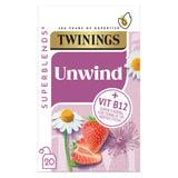 Sainsburys Twinings Superblends Time to Unwind Strawberry Camomile Limeflower Tea Bags 20 pack- Buy online at McGrocer