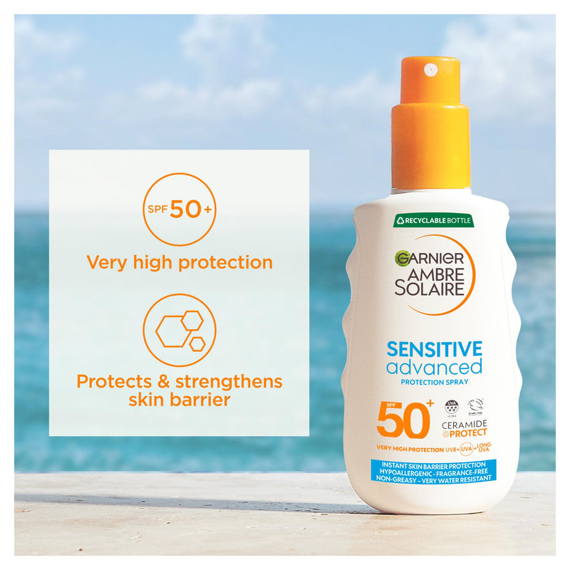Garnier sun cream spray SPF50+ Sensitive 150ml, UK version