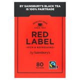 Sainsburys Sainsbury's Red Label Fairtrade Black Tea Bags 80 Count 250g- Buy online at McGrocer