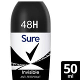 Sure Anti-Perspirant Roll On Invisible Black & White 50ml (British brand)