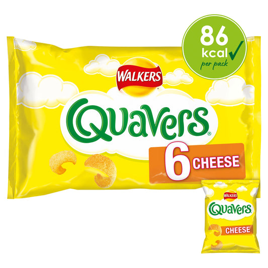 Walkers Quavers Cheese Multipack Crisps Snacks 6x16g GOODS Sainsburys   