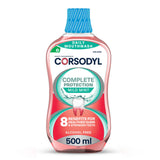Corsodyl Complete Protection mouthwash mild mint 500ml, imported from the UK