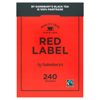 Sainsburys Sainsbury's Red Label Fairtrade Black Tea Bags 240 Count 750g- Buy online at McGrocer