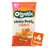 Sainsburys Organix Melty Organic Carrot Baby Puffs Multipack 6 months+ 4x18g- Buy online at McGrocer