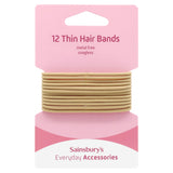 Sainsbury's thin blonde hair bands x12, imported from the UK