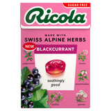 Ricola herbal sweets blackcurrant 45g, imported from the UK