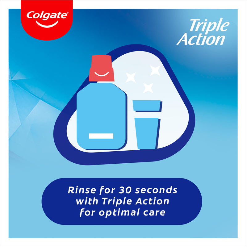 Colgate Triple Action Xtra White Mouthwash 500ml, UK version