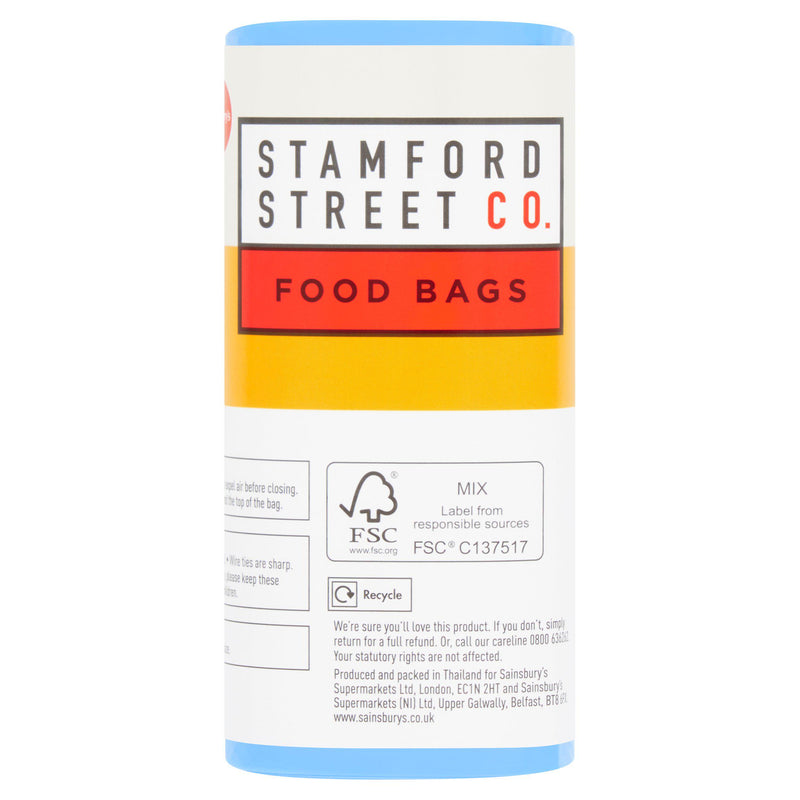 Stamford Street Co. food bags with wire ties 100 pack, UK version