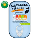 Sainsbury's mackerel fillets in brine 82g, imported from the UK