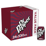 Dr Pepper 24 x 330ml cans soft drink (British brand)