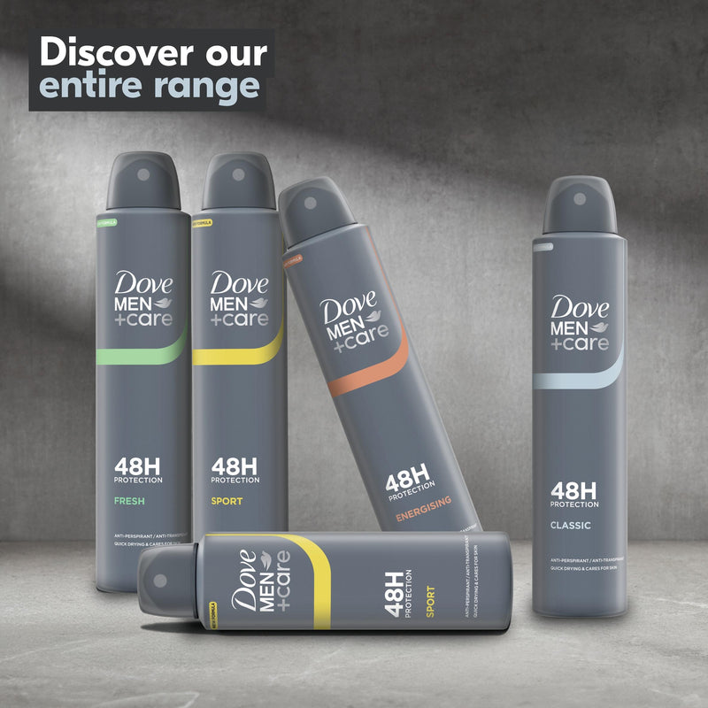 Dove Men+Care Classic aerosol deodorant 200ml, UK version