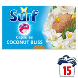 Surf 3 In 1 Laundry Capsules Coconut Bliss 15 Washes (British brand)
