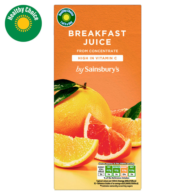 Sainsbury's Breakfast Juice from Concentrate 1L (British brand)