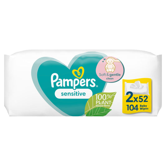 Pampers Sensitive Baby Wipes x104 2 Packs GOODS Sainsburys   