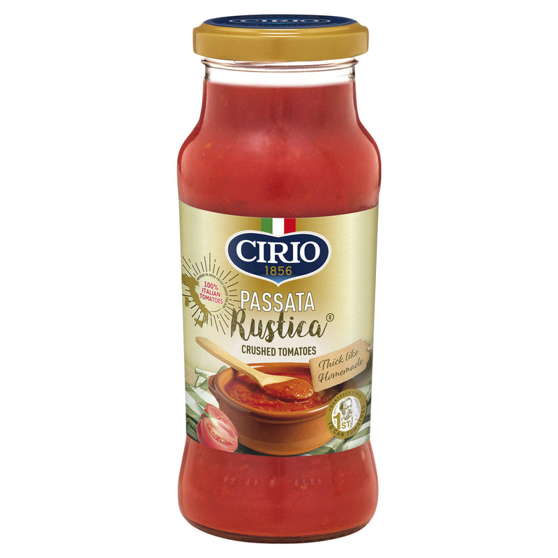 Cirio Passata Rustica crushed tomatoes 350g, imported from the UK