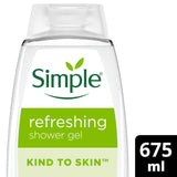 Sainsburys Simple Kind To Skin Shower Gel Refreshing 675ml- Buy online at McGrocer