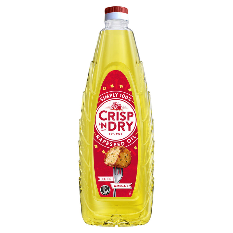 Crisp 'N Dry vegetable oil 100% rapeseed 1L, imported from the UK
