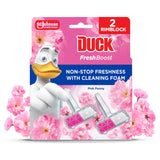 Sainsburys Duck Fresh Boost Pink Peony Toilet Rim Block 2 x 16g- Buy online at McGrocer