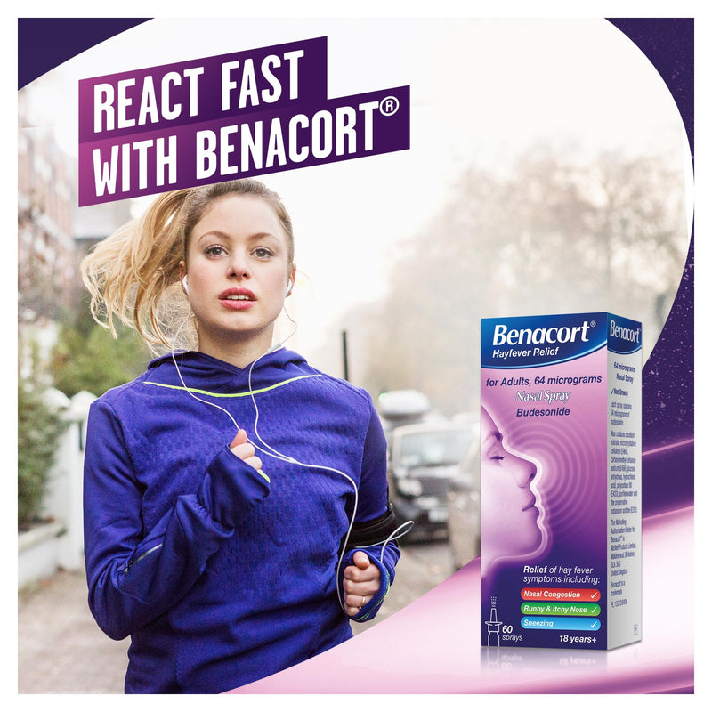 Benacort hayfever nasal spray 64mcg 60 doses, UK version