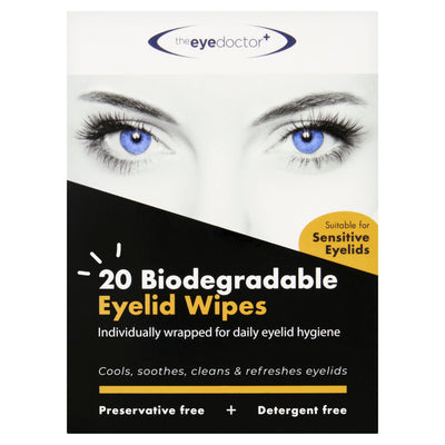 Sainsburys The Eye Doctor Biodegradable Eyelid Wipes x20- Buy online at McGrocer