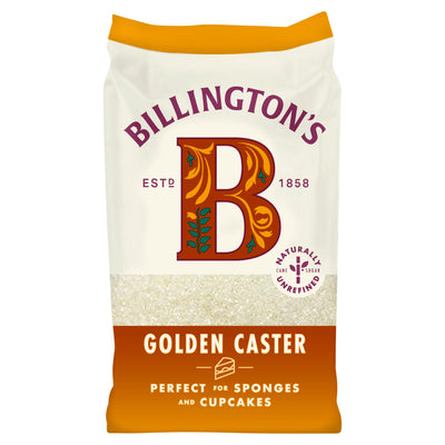 Sainsburys Billington's Natural Golden Caster Unrefined Cane Sugar 1kg- Buy online at McGrocer