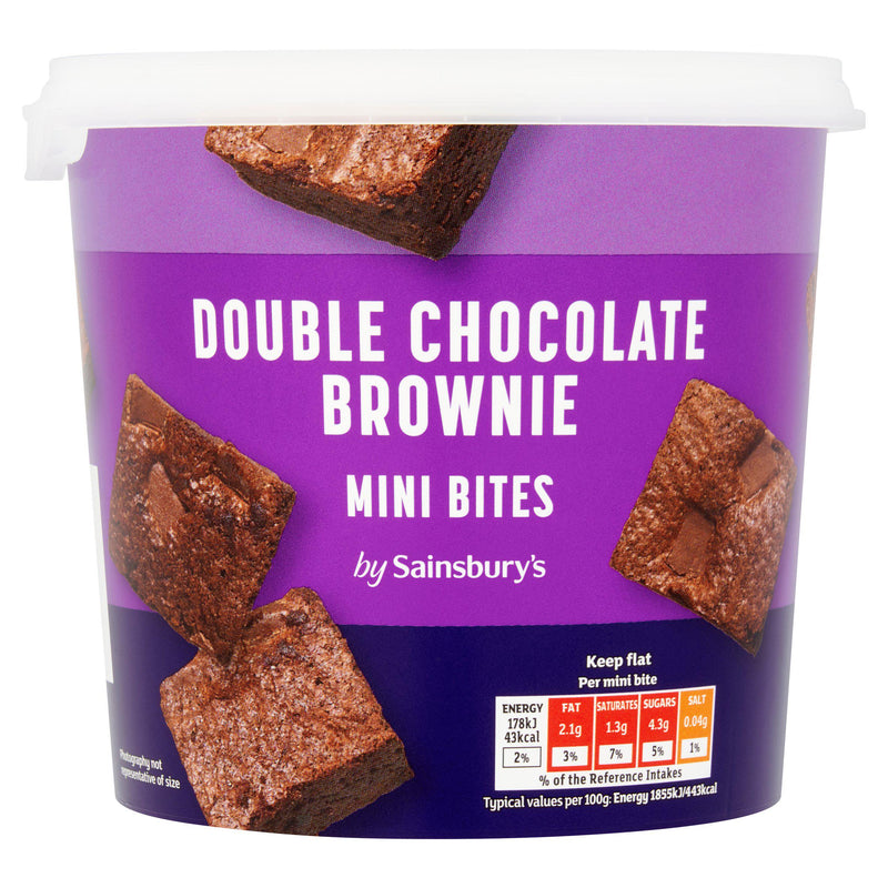 Sainsbury's double chocolate brownie mini bites 240g - British product