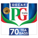 PG Tips decaf black tea bags 70 count, imported from the UK