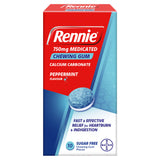 Sainsburys Rennie Medicated Peppermint Flavour Chewing Gum for Heartburn and Indigestion Relief- Buy online at McGrocer