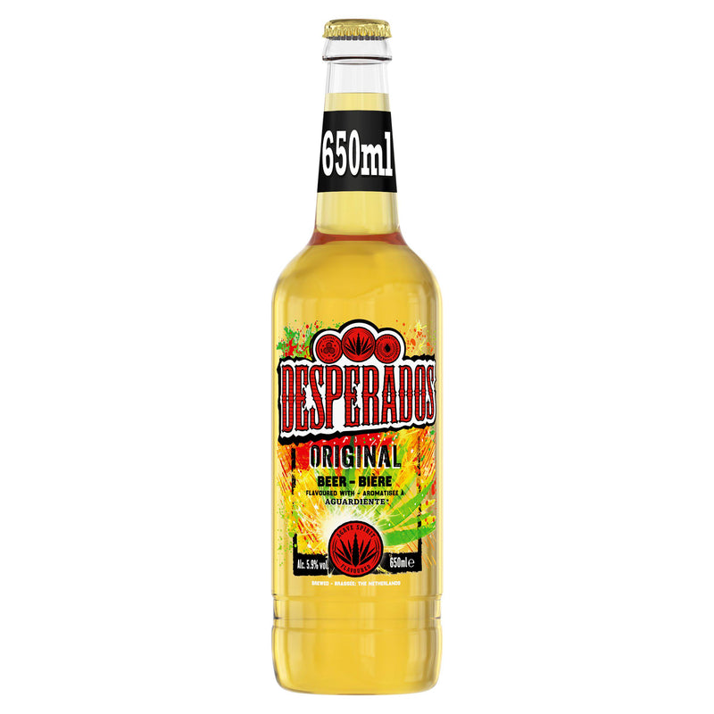 Desperados tequila lager beer bottle 650ml, UK version