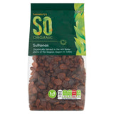 Sainsbury's organic sultanas 500g resealable pack - British product