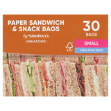 Sainsbury's paper sandwich and snack bags 30 count, UK version