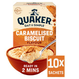 Quaker porridge sachets caramelised biscuit 10x33.4g - British product