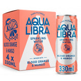 Aqua Libra Sparkling Water Blood Orange Mango 4x330ml - British product