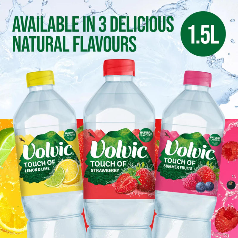 Volvic Touch of Fruit Strawberry flavoured water 1.5L bottle (British brand)