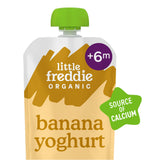 Sainsburys Little Freddie Organic Banana Greek Style Yoghurt Baby Food Pouch 6+ Months 100g- Buy online at McGrocer