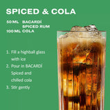 Bacardí spiced rum 1L - British product