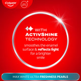 Colgate Max White Ultra Freshness Pearls toothpaste 75ml, imported from the UK