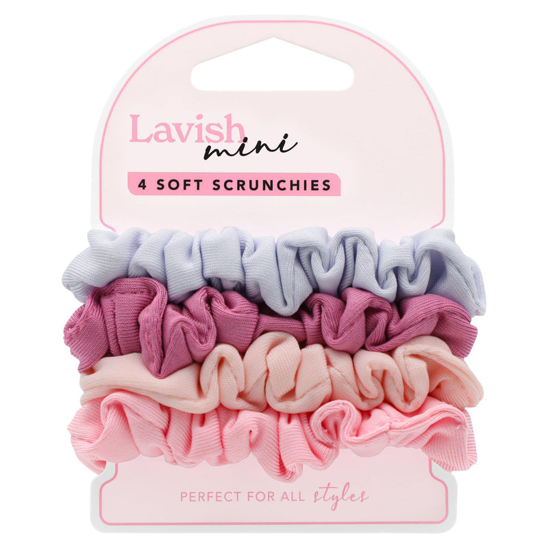 Lavish mini soft scrunchies pack of 4 (British brand)